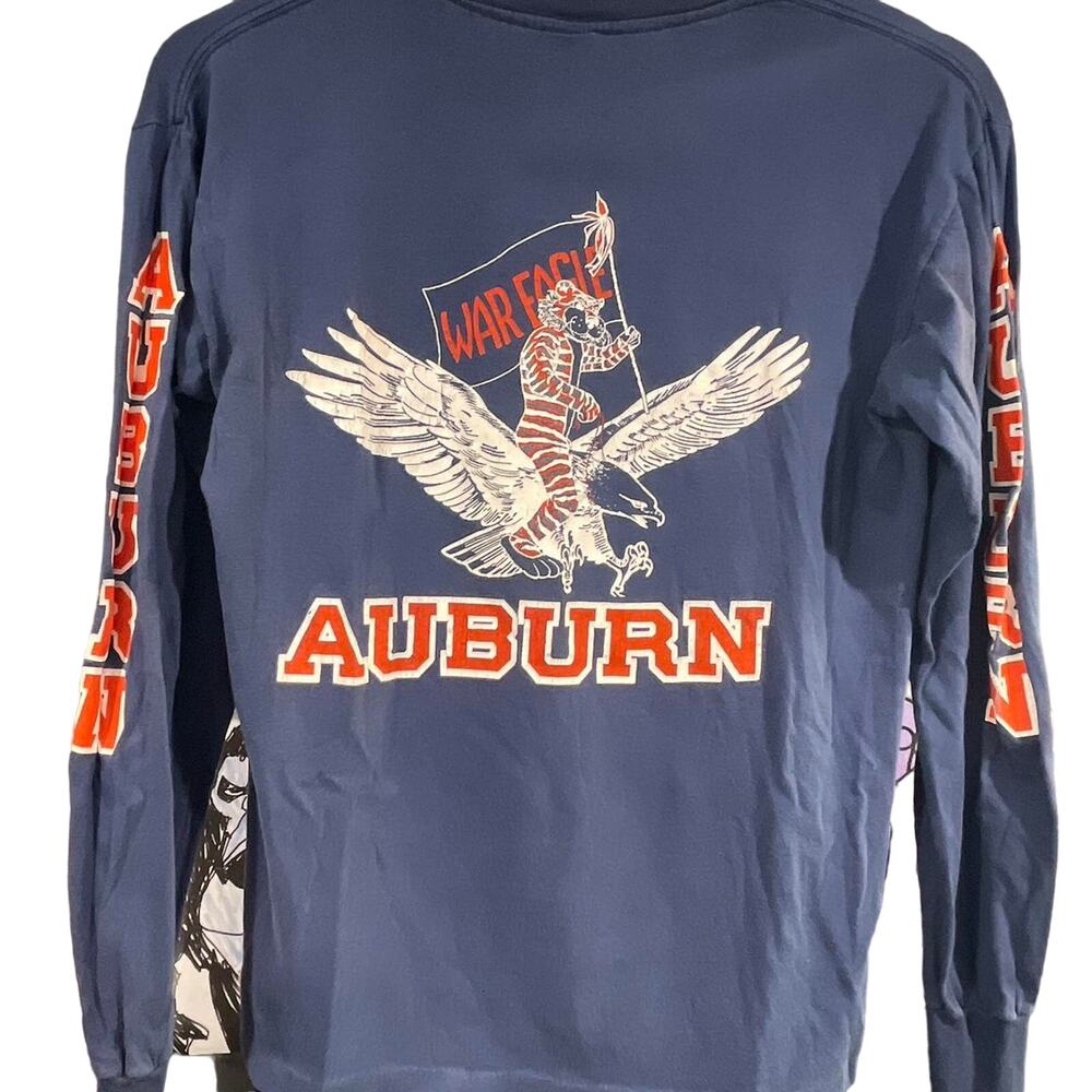 Vintage 70s Auburn University Tiger War Eagles Single Stitch Shirt Adult Medium